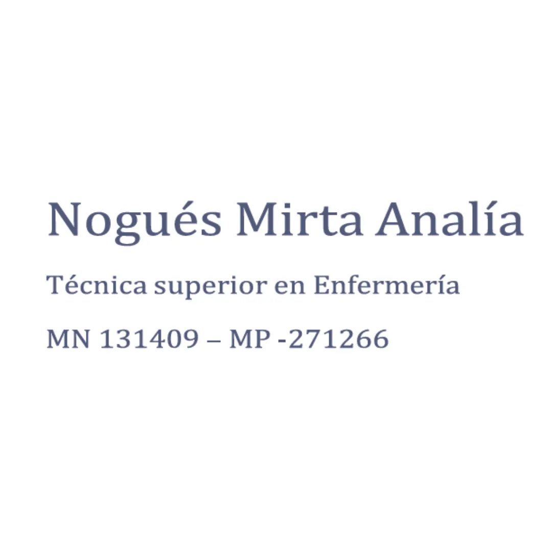 Nogués Mirta Analía Técnica Superior en Enfermería