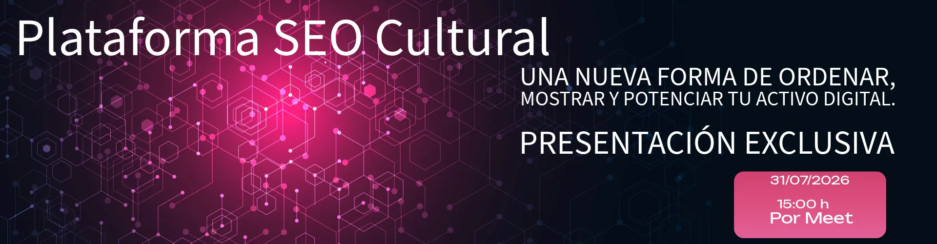 Presentación oficial | Plataforma SEO Cultural